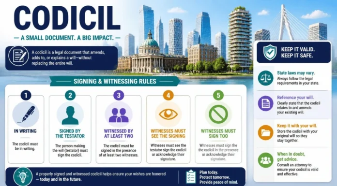 Codicil to a Will: What It Changes, When to Use One, Key Risks, and When a New Will May Be Better Codicil